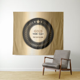 AANPASBARE MEDAILLE MET EIGEN OPDRUK Goud #1 Kampi Wandkleed