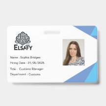 Aanpasbare medewerker ID Kaart Badge