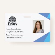 Aanpasbare medewerker ID Kaart Badge