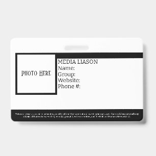 Aanpasbare Mediaverbindings-ID Badge