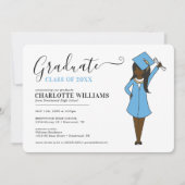 Aanpasbare meisjesavatar | Afstuderen op de middel Kaart (Voorkant)