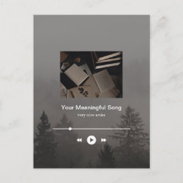Aanpasbare melancholische Muziekspeler Esthetiek Briefkaart
