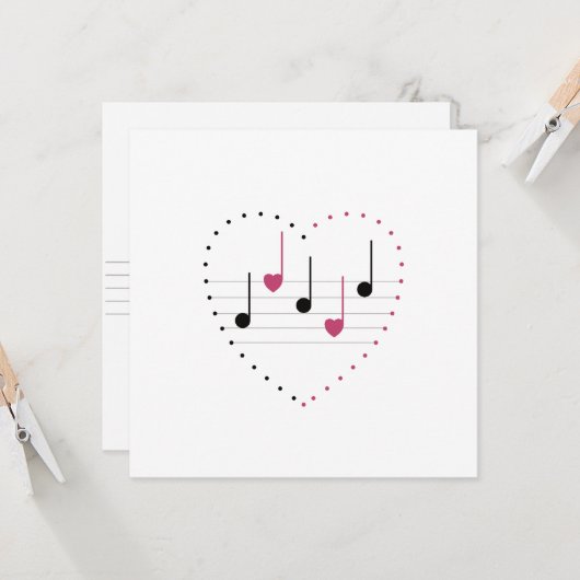 Aanpasbare Melodie van Liefde (Fusion) Kaart (Voorkant / Achterkant in situ)