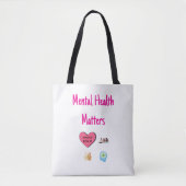 Aanpasbare Mental Health Matters Canvas tas (Voorkant)