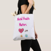 Aanpasbare Mental Health Matters Canvas tas (Dichtbij)