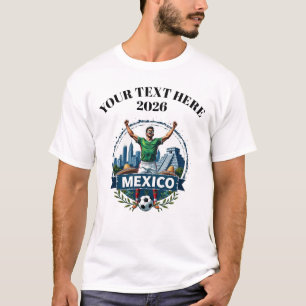 Aanpasbare Mexico Voetbal Team Supporter T-shirt
