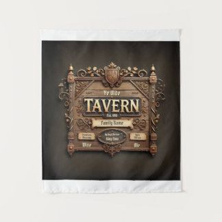 Aanpasbare middeleeuwse taverne wandtapijt wandkleed