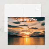 Aanpasbare Midnight Sun, Noord-Noorwegen Briefkaart (Voorkant / Achterkant)