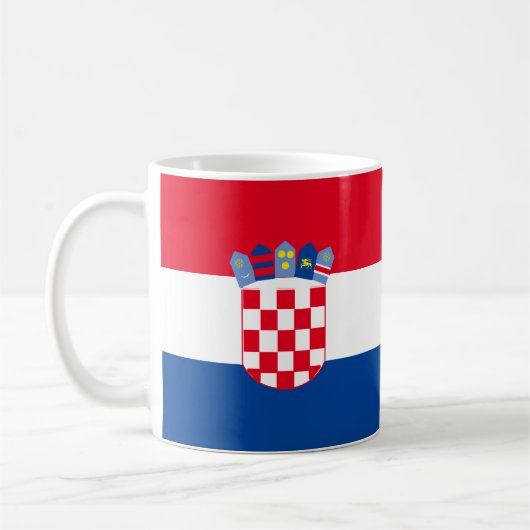 Aanpasbare Mijn Hart Hoort Bij Kroatië Mok (Links)