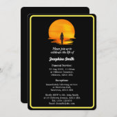 Aanpasbare minimalistische uitvaartuitnodiging Kaa Kaart (Voorkant / Achterkant)