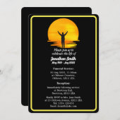 Aanpasbare minimalistische uitvaartuitnodiging Kaa Kaart (Voorkant / Achterkant)