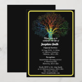 Aanpasbare minimalistische uitvaartuitnodiging Kaa Kaart (Voorkant / Achterkant)