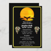 Aanpasbare minimalistische uitvaartuitnodiging Kaa Kaart (Voorkant / Achterkant)