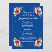 Aanpasbare minimalistische uitvaartuitnodiging Kaa Kaart (Voorkant / Achterkant)