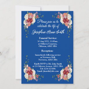 Aanpasbare minimalistische uitvaartuitnodiging Kaa Kaart