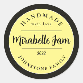 Aanpasbare Mirabelle-jamsticker Ronde Sticker