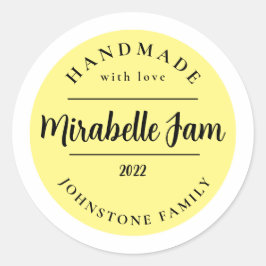 Aanpasbare Mirabelle-jamsticker Ronde Sticker