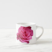 Aanpasbare Miriam naam monogram roze roos bloemig Espresso Kop (Rechts)