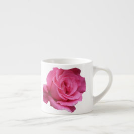 Aanpasbare Miriam naam monogram roze roos bloemig Espresso Kop