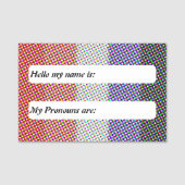 Aanpasbare Mod Trippy Cupioromantische Pride Vlag Naamplaatje (Voorkant)