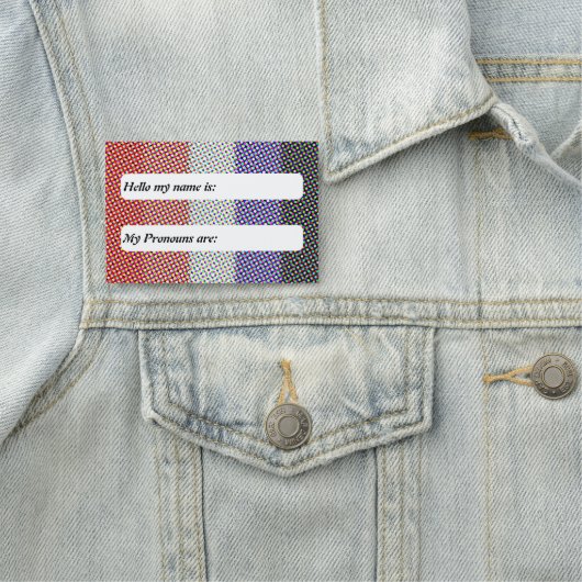 Aanpasbare Mod Trippy Cupioromantische Pride Vlag Naamplaatje (In situ)