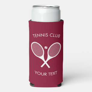 Aanpasbare moderne Bourgondische witte tennisracke Seltzer Blikjeskoeler