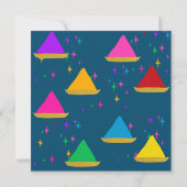 Aanpasbare moderne Holi-festivalkleuren  Kaart (Achterkant)