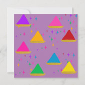 Aanpasbare moderne Holi-festivalkleuren paars Kaart (Achterkant)