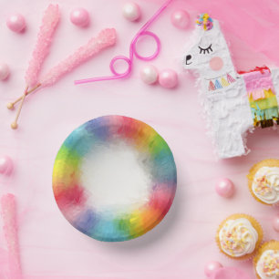 Aanpasbare Moderne Kleurrijke Trendy Sjabloon Papieren Kommen