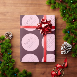 Aanpasbare moderne tekst met rand cadeaupapier