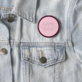 Aanpasbare moderne tekst met rand ronde button 5,7 cm (In situ)