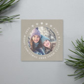 Aanpasbare Moeder Dochter Taupe Prettig Kerstfeest Feestdagenkaart