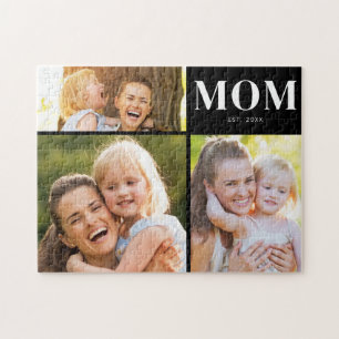 Aanpasbare Moeder Opgericht 3 Foto Zwart Legpuzzel