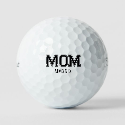 Aanpasbare 'Moeder' Romeinse cijfers Cadeau Golfballen (Voorkant)