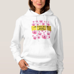 Aanpasbare Moeder van de Bruid Goud en Roze Bloem  Hoodie