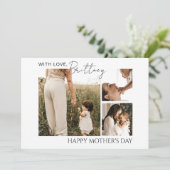 Aanpasbare Moederdag Drie Foto Sjablonen (Staand voorkant)