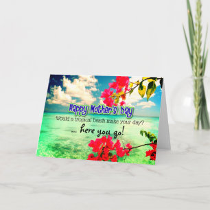 Aanpasbare Moederdag novelty humor tropisch Kaart