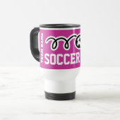 Aanpasbare mok voor voetbalmoeder en teamfan (Voorkant links)
