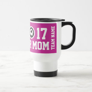 Aanpasbare mok voor voetbalmoeder en teamfan