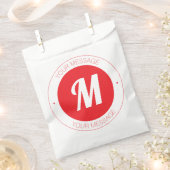 Aanpasbare monogram & cirkelvormige tekstsjabloon bedankzakje (Geknipt)