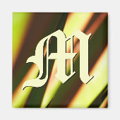 Aanpasbare Monogram Initiaal Magneet (Voorkant)