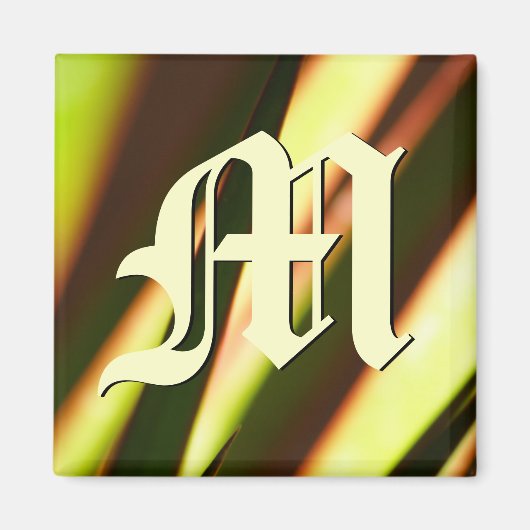 Aanpasbare Monogram Initiaal Magneet (Voorkant)