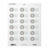 Aanpasbare Monogram Label Kerstmis (Full Sheet)