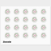 Aanpasbare Monogram Label Kerstmis (Vel)