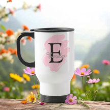 Aanpasbare monogram reisbeker met kleuraccent