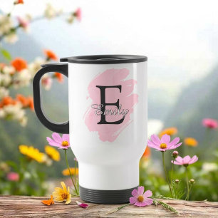 Aanpasbare monogram reisbeker met kleuraccent