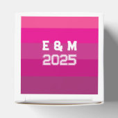 Aanpasbare monogrammen en jaar Favor Doos Bedankdoosjes (Bovenkant)