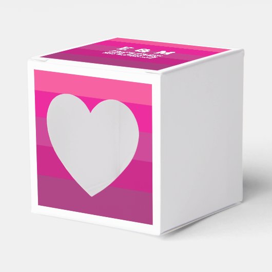 Aanpasbare monogrammen en jaar Favor Doos Bedankdoosjes (Voorkant Zijde)