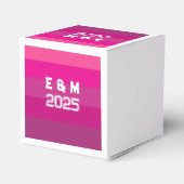 Aanpasbare monogrammen en jaar Favor Doos Bedankdoosjes (Achterkant)