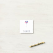 Aanpasbare Mooie Elegante Blauwe Roze Hart Ballonn Post-it® Notes (Op bureau)